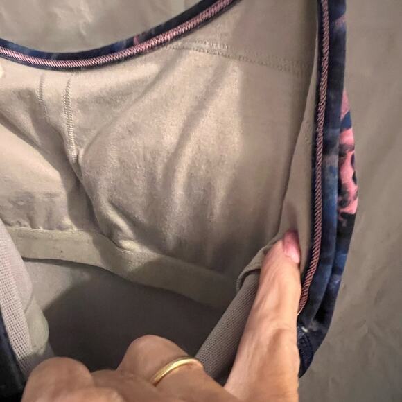 Lululemon power y tank blue pink y back built in bra activewear size 8 - Picture 5 of 5